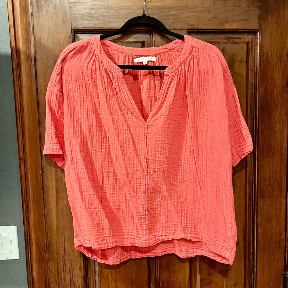 Xirena gauze coral top